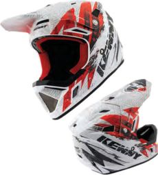 Casque Intégral Kenny Decade Graphic Trash Blanc / rouge 