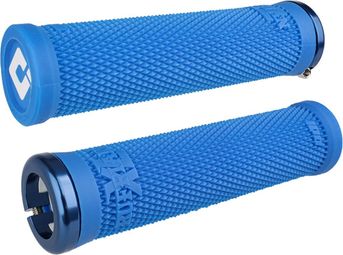 Pair of Odi Ruffian XL V2.1 Grips 135 mm Blue / White