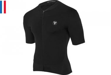 Maillot Manches Courtes LeBram Allos Noir Coupe Ajustée