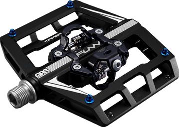 Paire de Pédales Automatiques avec Cages Funn Mamba GRS Double Side SPD Noir