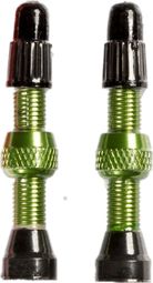 Pair of Stan's NoTubes Universal Presta 35mm Valves Green