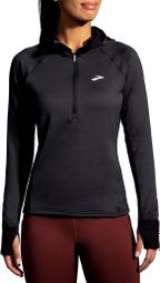 Sudadera térmica con capucha Brooks Notch 2.0 Negra, Mujer