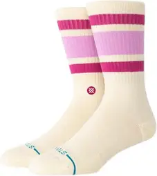 Chaussettes Stance Boyd Crew Blanc / Rose