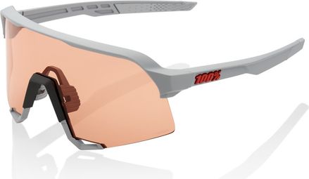 Lunettes 100% S3 Soft Tact Stone Gris / Hiper Coral Lens