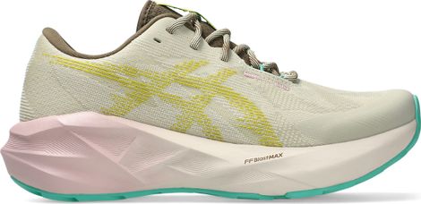 Asics Novablast 5 TR hardloopschoenen, beige/roze/groen, dames