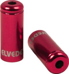 Embouts de Gaine de Frein en Aluminium Elvedes 5.0mm Rouge x10