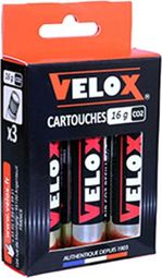 CARTOUCHE CO2 FILETE VELOX 16g (VENDU AU BLISTER DE 3)