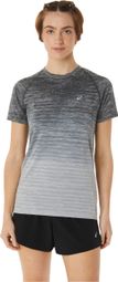 Maillot de manga corta para mujer Asics gris sin costuras