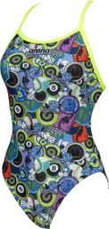 Swimsuit Woman ARENA Lightech High Phantasy Prints Moto Patches Green