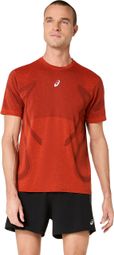 Men's Asics Road Seamless Red Running T-Shirt