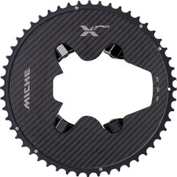 Miche X2 RD 81 Vermogensmeter Extern Kettingblad voor Shimano Ultegra R8100 Cranksets Zwart