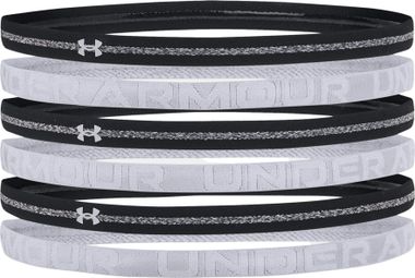 Damen Mini-Stirnbänder 6er Pack Under Armour HTR Mini Headband Schwarz