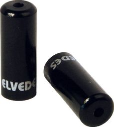 Elvedes Aluminum Brake Housing End Caps 4.2 mm Black x10