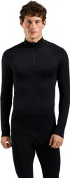 Baselayer Odlo 1/2 Zip Performance Warm Noir Homme
