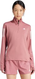 adidas Own The Run Women's Pink 1/2 Zip Top
