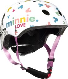 CASQUE VELO ENFANT DISNEY V3 MINNIE BLANC AVEC MOLETTE REGLAGE TAILLE 54-58 (VENDU SUR CARTE)