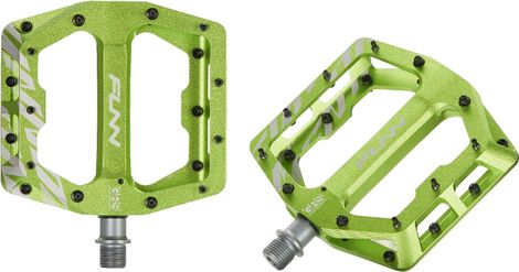 Pair of Funn Funndamental Flat Pedals GRS Green