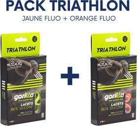 Pack 2 paires lacets élastiques - TRIATHLON