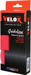 Ruban de guidon Velox gloss perfore rouge brillant