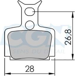 Plaquette frein vtt 12 clarks kevlar competition adapt. formula mega one-r-rx (pr)