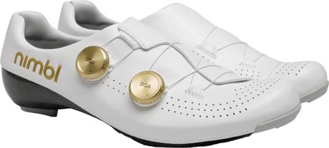 Nimbl Ultimate Glide racefietsschoenen Wit/Goud