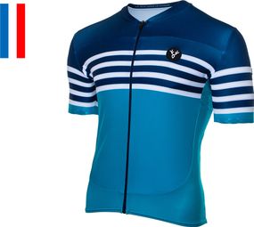 LeBram Tourmalet Short Sleeves Jersey Marine Turquoise