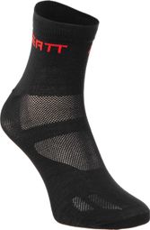 NEATT Paire de Chaussettes Basses Noir/Rouge