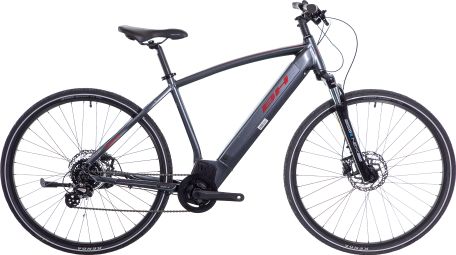 BH Atom Cross Bicicletta elettrica ibrida Shimano Acera 8S 500 Wh 700 mm Grigio Plata 2022