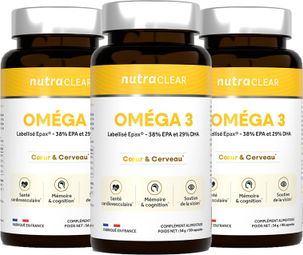 Oméga 3 Epax® - Cure 3 Mois - Nutraclear -  Pack Santé Mp