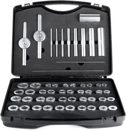 Kit d’installation et d'extraction de roulements de moyeu vélo – 20 paires de blocs + 8 tubes de guidage