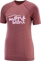 Maglia a maniche corte Compressport Mont-Blanc - Donna Rossa