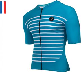 Maillot Manches Courtes LeBram Ventoux Bleu Saphir Coupe Ajustée