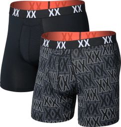 Saxx Multi-Sport Mesh boxershorts voor heren, zwart (set van 2)