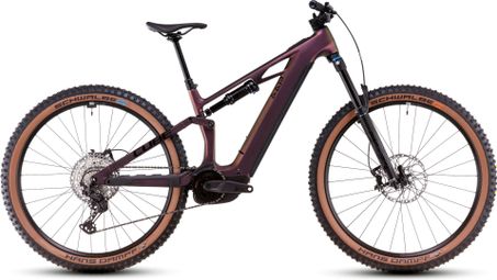 VTT Électrique Tout-Suspendu Cube Stereo Hybrid One44 HPC SLX 800 Shimano Deore XT 12V 800 Wh 29'' Violet Vert Molotov 2025