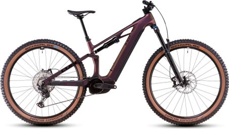 Cube Stereo Hybrid One44 HPC SLX 800 Electric Volledig geveerde MTB Shimano Deore XT 12S 800 Wh 29'' Molotov Paars Groen 2025