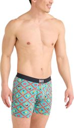 Saxx Ultra Super Soft Fly Pina Colada Plaid Green/Red Heren Boxer