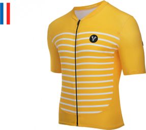 LeBram Ventoux Kurzarm Jersey Gelb Slim Fit