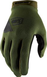 100% Ridecamp Fatigue Long Gloves / Green