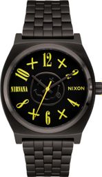 Nixon Nirvana Time Teller Black Nirvana Smiley Face Watch