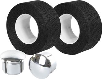 Guidoline Velox coton tressorex 85 noir avec embouts guidon (pr) blister