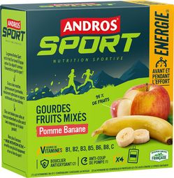 Andros Sport Energiepüree Apfel/Banane 4x90g