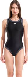 Bañador Arena Bold Lines negro/gris para mujer