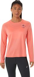 Asics FujiTrail Logo Coral Women's Long Sleeve Jersey