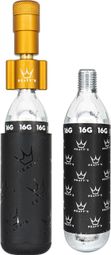 Peaty's Holeshot Road/Gravel Bourbon CO2 Inflator + 2 CO2 Cartridges (16g)