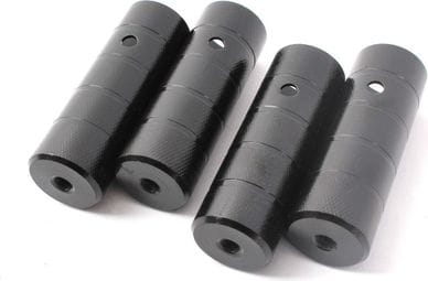 BMX PEGS 2 PAIRES NOIR ACIER 10/14MM KHEBIKES