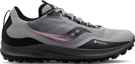 Chaussures Trail Saucony Peregrine 12 GTX Gris Rose Femme