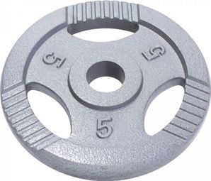 Poids olympiques en fonte avec poignées - 51 mm - gris - Poids : 5 KG