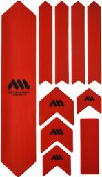 ALL MOUNTAIN STYLE XL Frame Guard Kit - 10 piezas - Rojo