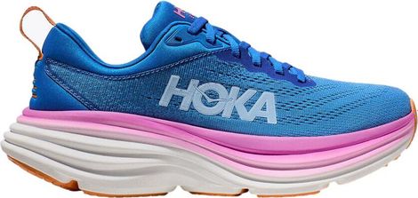 Damen Runningschuhe Hoka Bondi 8 Wide Blau Orange Pink