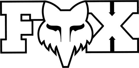 Stickers Fox F Head X 7.6 cm Blanc